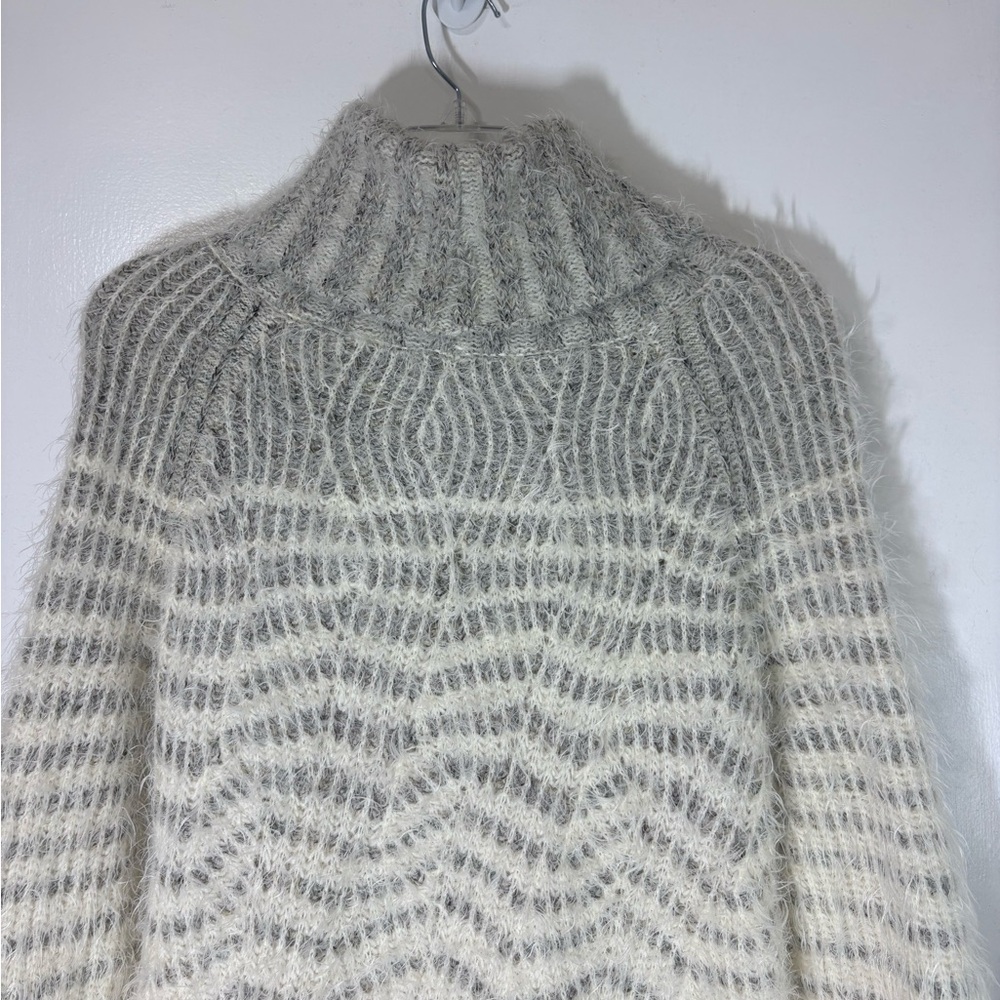 Anthropologie Sleeping on Snow Wool Alpaca Blend Shelby Eyelash Sweater Dress M - Picture 9 of 12